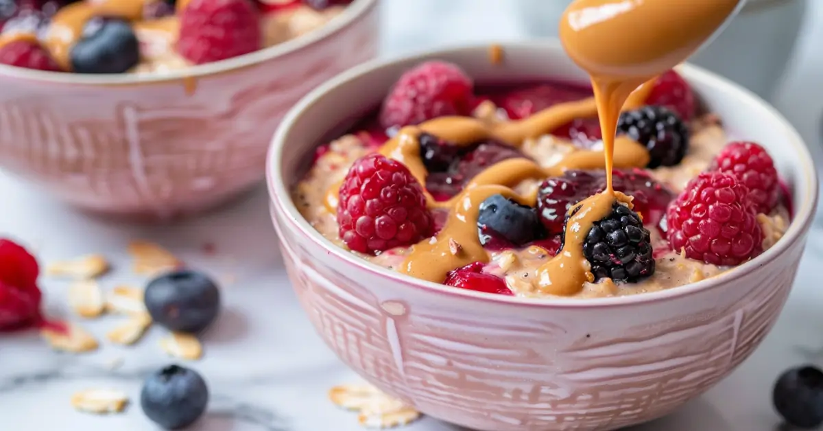 The Ultimate Guide to Overnight Oats - A bowl of overnight oats with berries and chia seeds