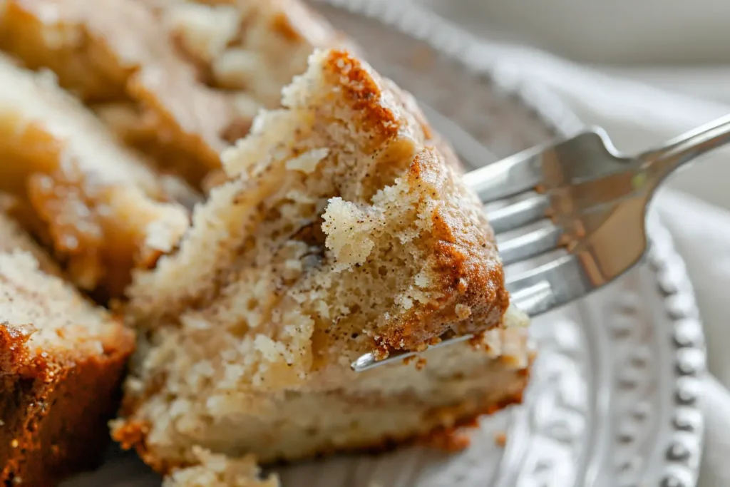 Banana Bread French Toast - Close-up of a banana bread slice soaked in French toast batter