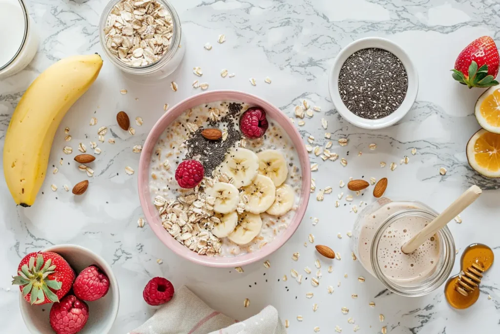 The Ultimate Guide to Overnight Oats - Ingredients for a healthy overnight oats breakfast