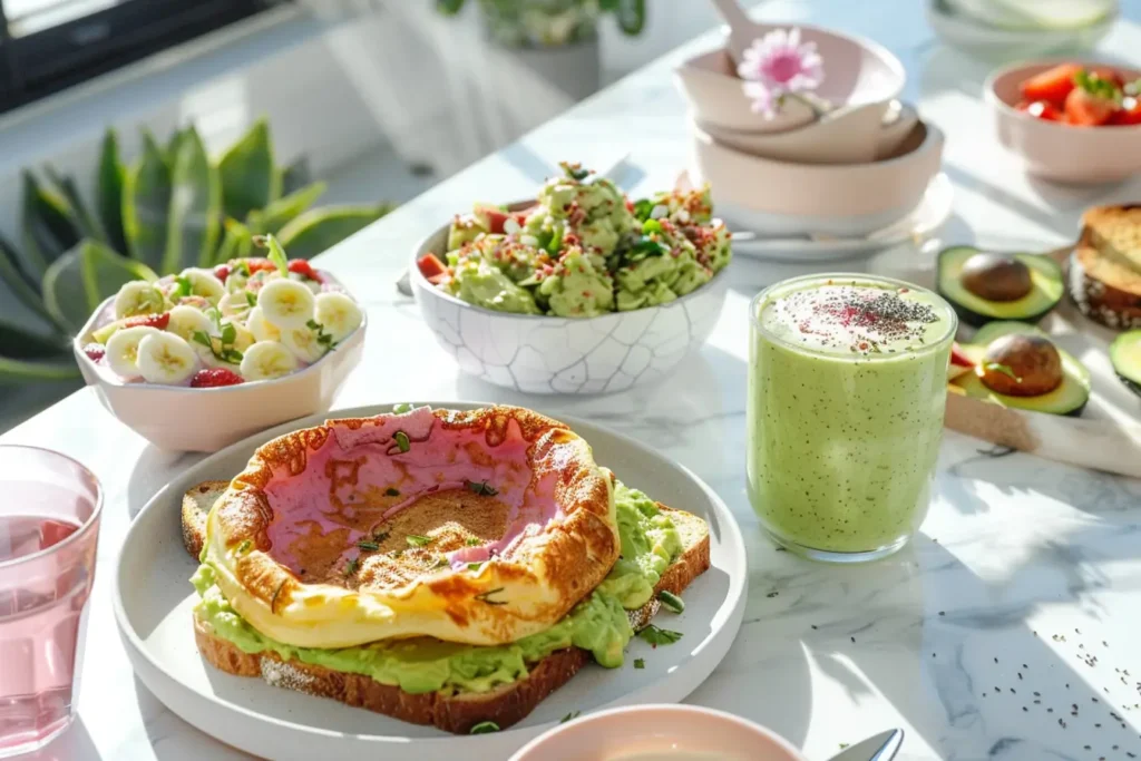 Is 11:00 Breakfast or Lunch - A family enjoying a mid-morning brunch with avocado toast and smoothie bowls.