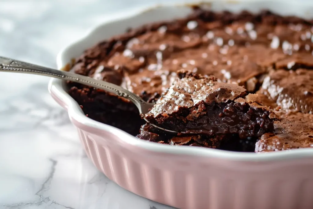 chocolate cobbler recipe - A warm, gooey old-fashioned chocolate cobbler with a crisp top.