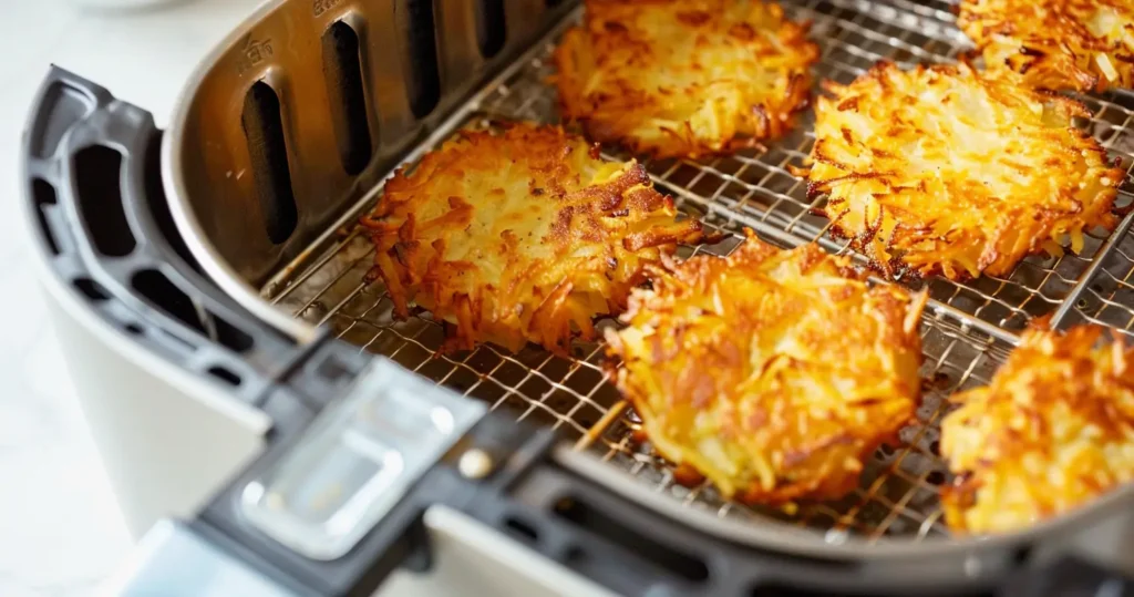 How long do you cook frozen hash brown patties in an air fryer?