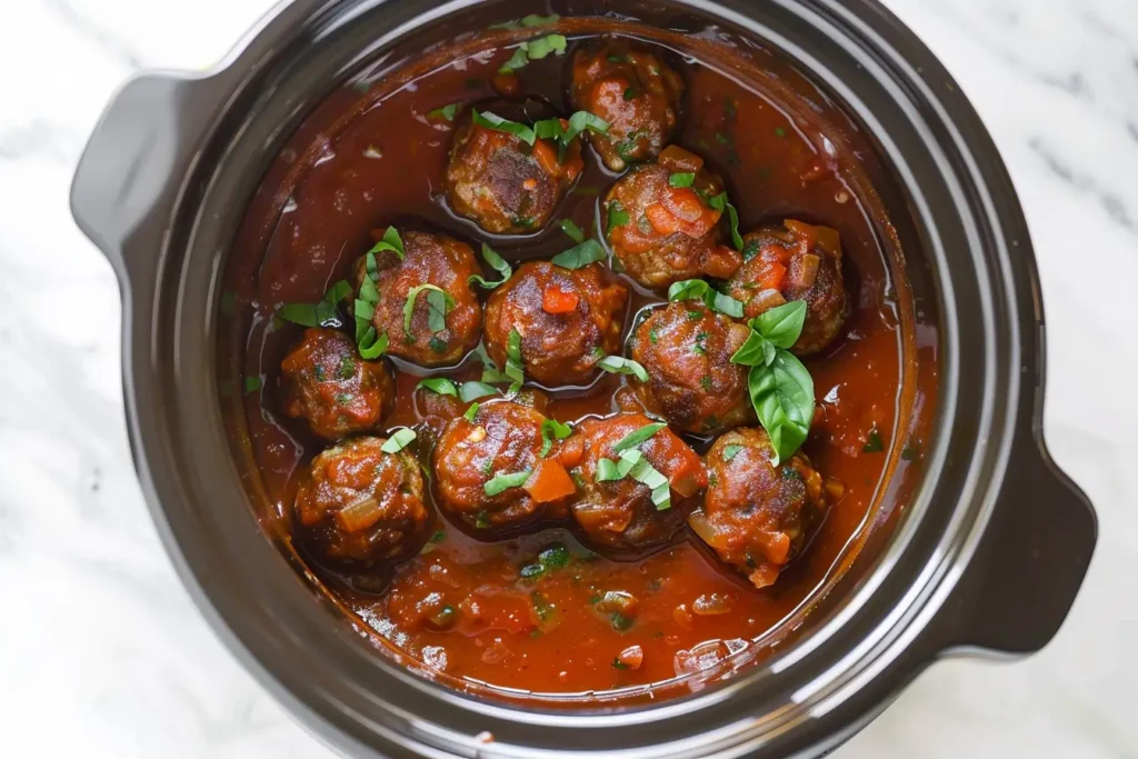 how long to cook frozen meatballs in crockpot