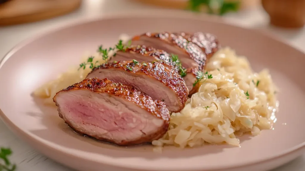 how to cook duck breast with sauerkraut