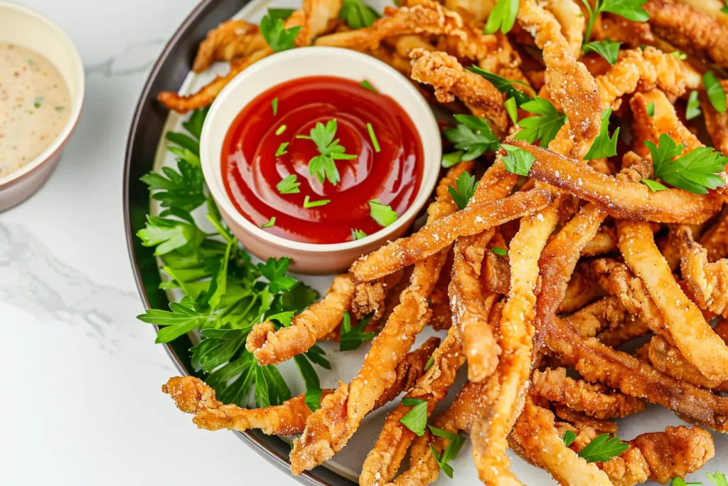 Chicken Fries - Crispy chicken fries with dipping sauce