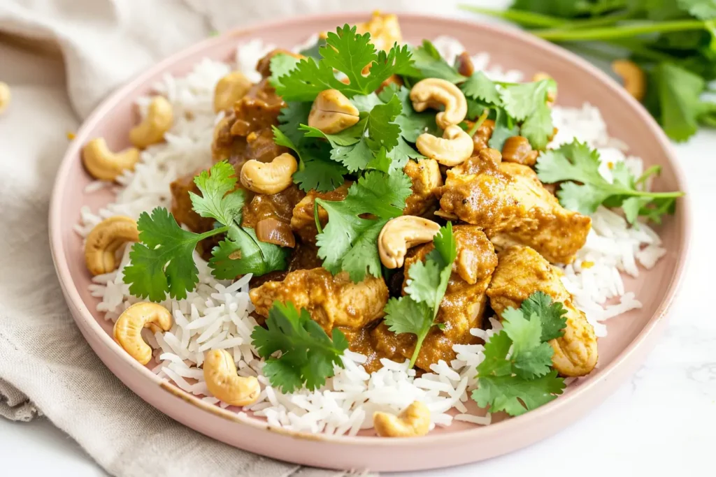 Chicken Korma - Chicken Korma with rice"